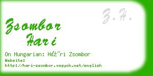 zsombor hari business card